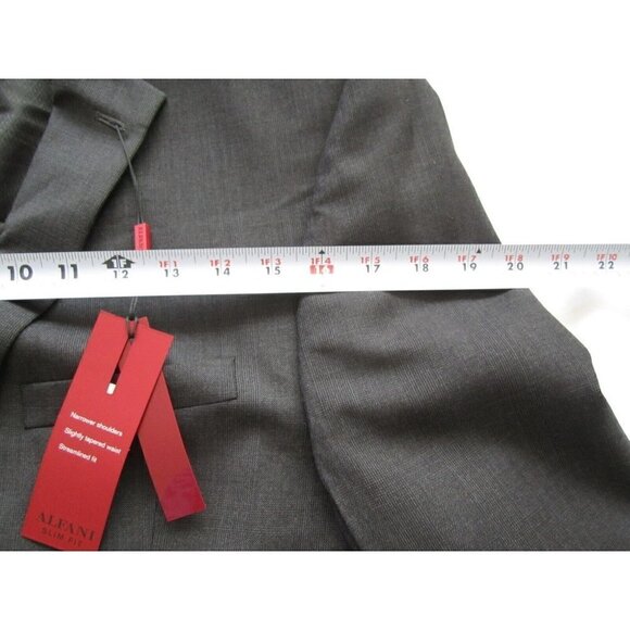 New W/ Defect Alfani Slim Fit Button Blazer Wool Suit Jacket Size 42R (MJ7) - Picture 5 of 15